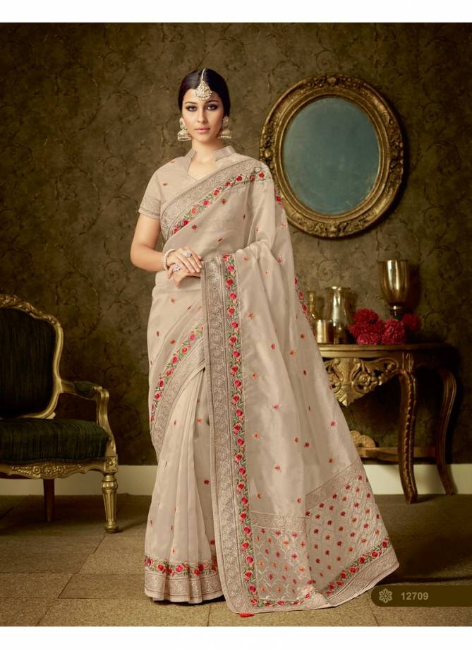 Anokhi NAYONIKA Latest Fancy Designer Heavy Festive Party wear Organza Thread Embroidery and Stone Work Saree Collection